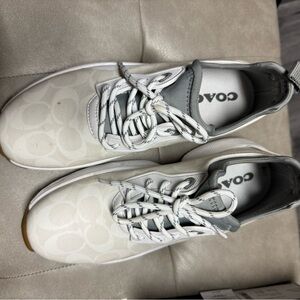 Coach Men's White and Gray Sneakers